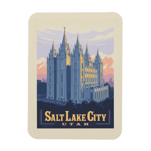 Salt Lake Temple | Salt Lake City, Utah Magneet (Verticaal)