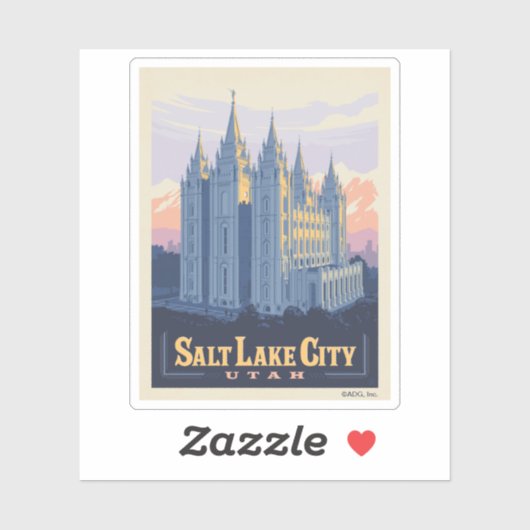 Salt Lake Temple | Salt Lake City, Utah Sticker (Vel)
