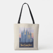 Salt Lake Temple | Salt Lake City, Utah Tote Bag (Achterkant)