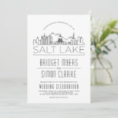 Salt Lake Wedding | Veldlijnuitnodiging voor styli Kaart (Staand voorkant)