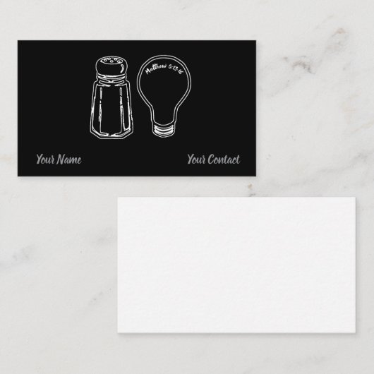 Salt & Light Visitekaartje (Voorkant / Achterkant)