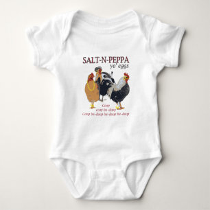 Salt-N-Pepper Chicken Coop Romper