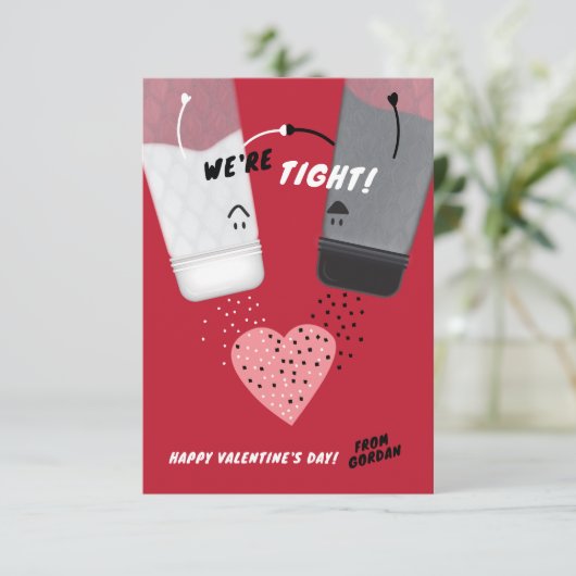 Salt & Pepper Classroom Valentijnsdag Kaart (Staand voorkant)