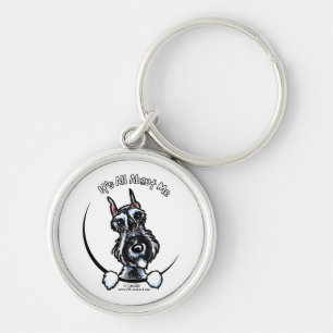 Salt Pepper Schnauzer IAAM Sleutelhanger