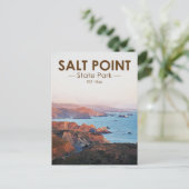 Salt Point State Park California Waterverf Briefkaart (Staand voorkant)