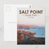 Salt Point State Park California Waterverf Briefkaart (Voorkant / Achterkant)