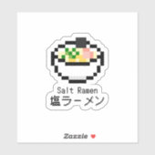 Salt Ramen Retro Pixel Art Sticker (Vel)