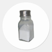 Salt Shaker Ronde Sticker (Voorkant)