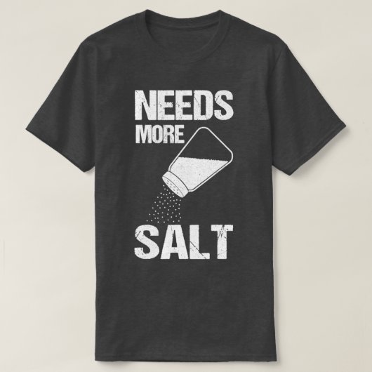 Salt Shaker Salt Lovers Koking Chef T-shirt (Design voorkant)