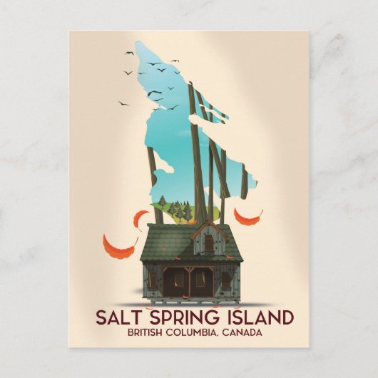 Salt Spring Island Brits-Columbia Canada Briefkaart (Voorkant)