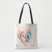 Salt Sun Sole Beach Tote Bag (Voorkant)