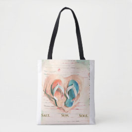 Salt Sun Sole Beach Tote Bag