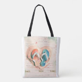 Salt Sun Sole Beach Tote Bag (Achterkant)