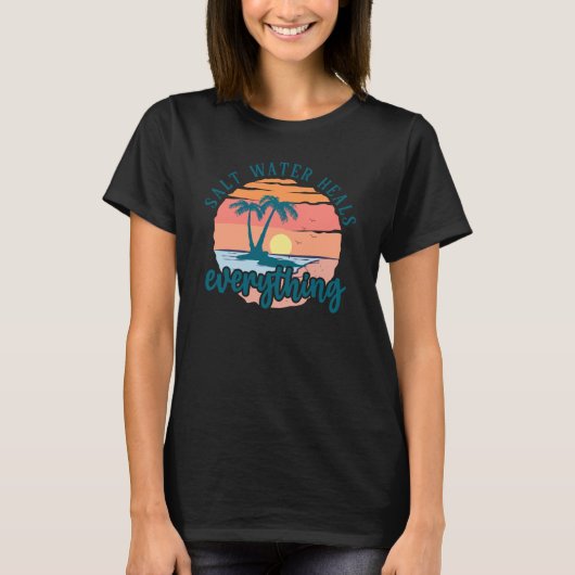 Salt Water Heals" ontwerp T-shirt (Voorkant)