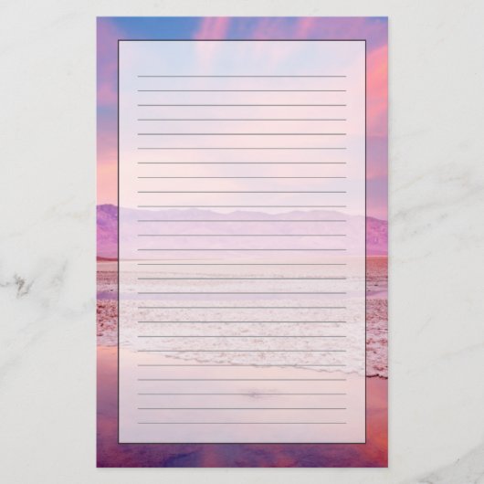 Salt Water Lake Death Valley Briefpapier (Voorkant)