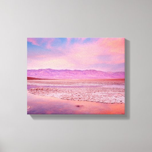 Salt Water Lake Death Valley Canvas Afdruk (Voorkant)