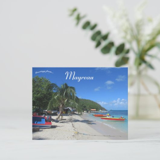 Salt Whistle Bay Mayreau Briefkaart (Staand voorkant)