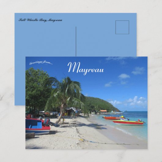 Salt Whistle Bay Mayreau Briefkaart (Voorkant / Achterkant)
