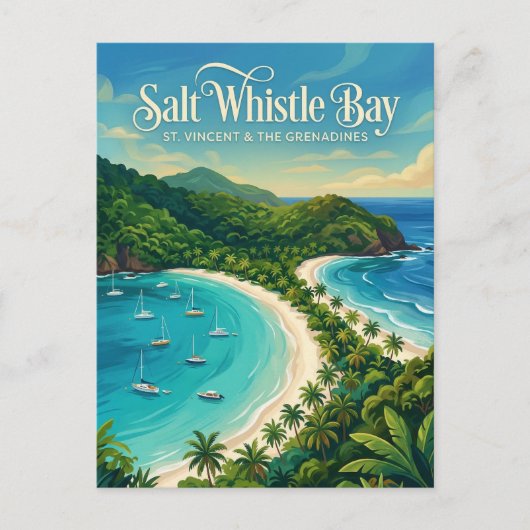 Salt Whistle Bay St. Vincent en de Grenadines Briefkaart (Voorkant)
