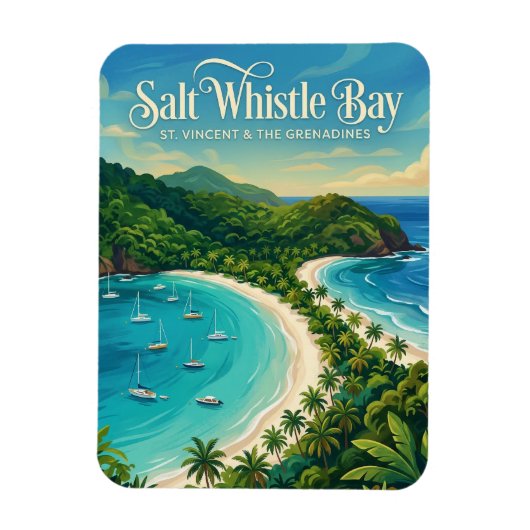 Salt Whistle Bay St. Vincent en de Grenadines Magneet (Verticaal)