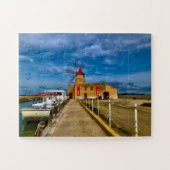 Salt Windmill Harbor in Western Sicily, Italy Legpuzzel (Horizontaal)