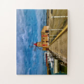 Salt Windmill Harbor in Western Sicily, Italy Legpuzzel (Verticaal)