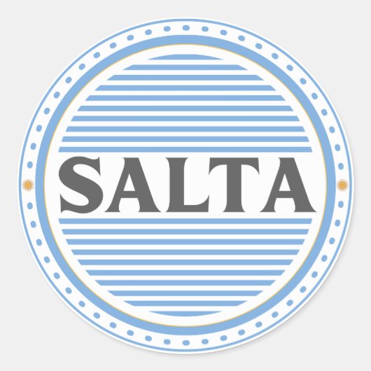 Salta City Pride Embleem – Argentijnse identiteit Ronde Sticker (Voorkant)
