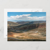 Salta serpentine Road en zout flats op afstand Briefkaart (Voorkant / Achterkant)