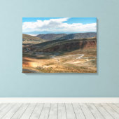 Salta serpentine Road en zout flats op afstand Canvas Afdruk (Insitu (Houten vloer))