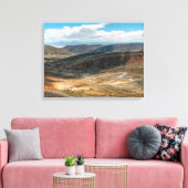 Salta serpentine Road en zout flats op afstand Canvas Afdruk (Insitu (Woonkamer))