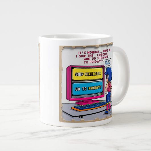 Saltar créditos hasta el viernes grote koffiekop (Voorkant rechts)