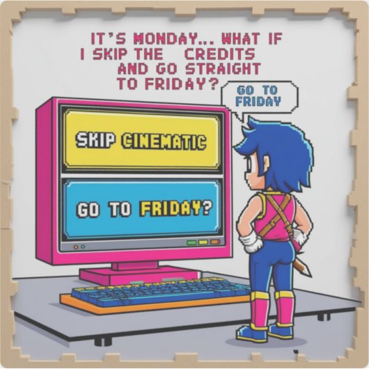 Saltar créditos hasta el viernes sticker (Voorkant)