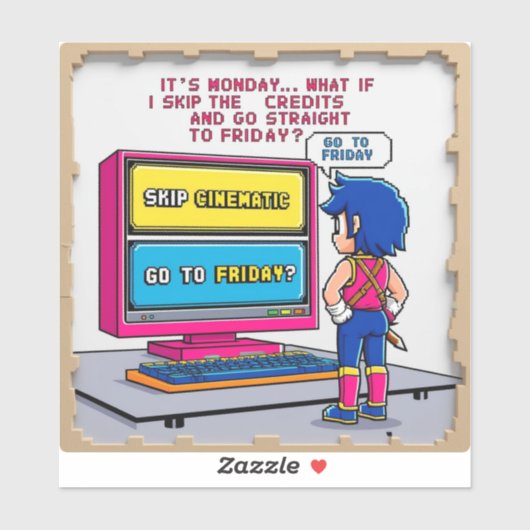 Saltar créditos hasta el viernes sticker (Vel)