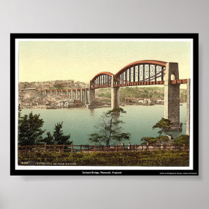 Saltash Bridge, Plymouth, Engeland Poster