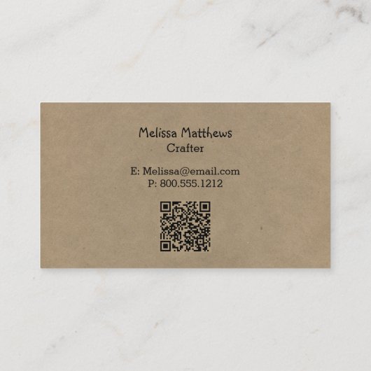 Saltbox en Moon Rustic Country Visitekaartje (Achterkant)