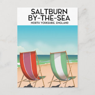 Saltburn-by-the-Sea Vintage poster. Briefkaart
