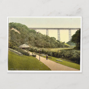 Saltburn-by-the-Zee, tuinen, Yorkshire, Engla Briefkaart