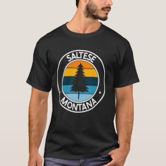Saltese Montana MT USA City Pride Retro Zonsonderg T-shirt