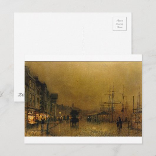 Salthouse Dock, Liverpool John Atkinson Grimshaw Briefkaart (Voorkant / Achterkant)