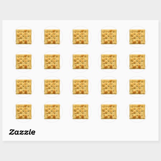 Saltine Soda Crackers Ronde Sticker (Vel)