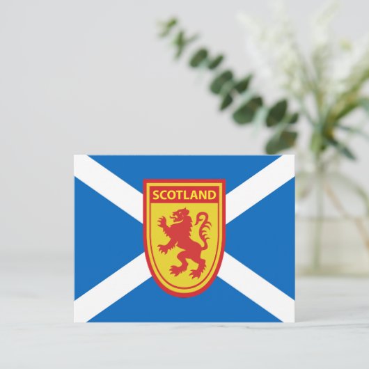 Saltire and Scotland Shield Briefkaart (Staand voorkant)