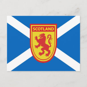 Saltire and Scotland Shield Briefkaart