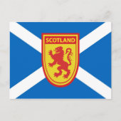 Saltire and Scotland Shield Briefkaart (Voorkant)