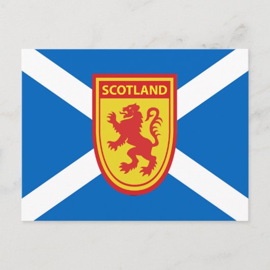 Saltire and Scotland Shield Briefkaart (Voorkant)
