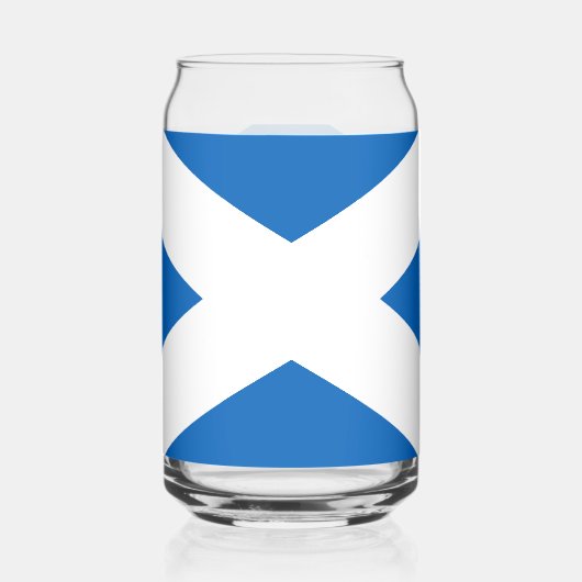 Saltire ~ Flag bij Schotland Blikvorm Glas (Links)