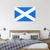 Saltire ~ Flag bij Schotland Canvas Afdruk (Insitu (Slaapkamer))
