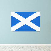 Saltire ~ Flag bij Schotland Canvas Afdruk (Insitu (Houten vloer))
