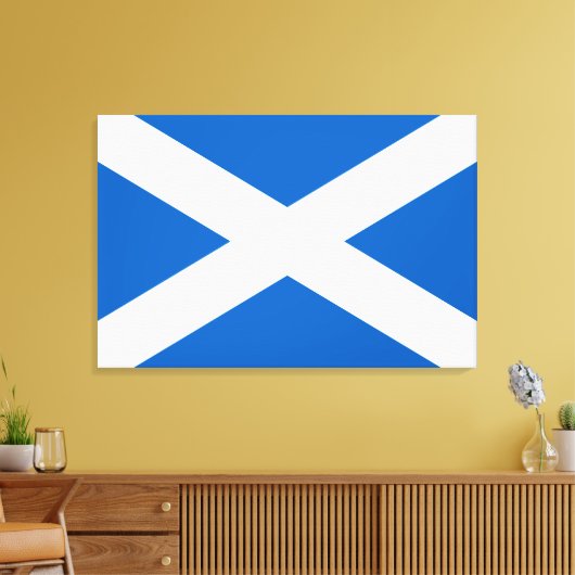 Saltire ~ Flag bij Schotland Canvas Afdruk (Insitu (Woonkamer))
