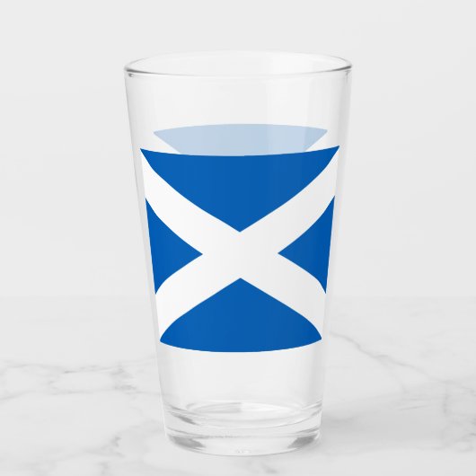 Saltire ~ Flag bij Schotland Glas (Voorkant)