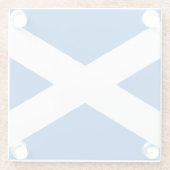 Saltire ~ Flag bij Schotland Glazen Onderzetter (Achterkant)